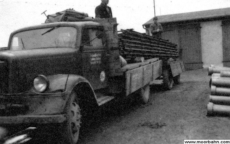 1946 Antransport der Schienen. 